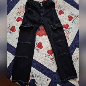 The Skater Jean Celebrity Ace Women's Jr Sz 3/26 Dark (Black) Wash Stretch! Exc